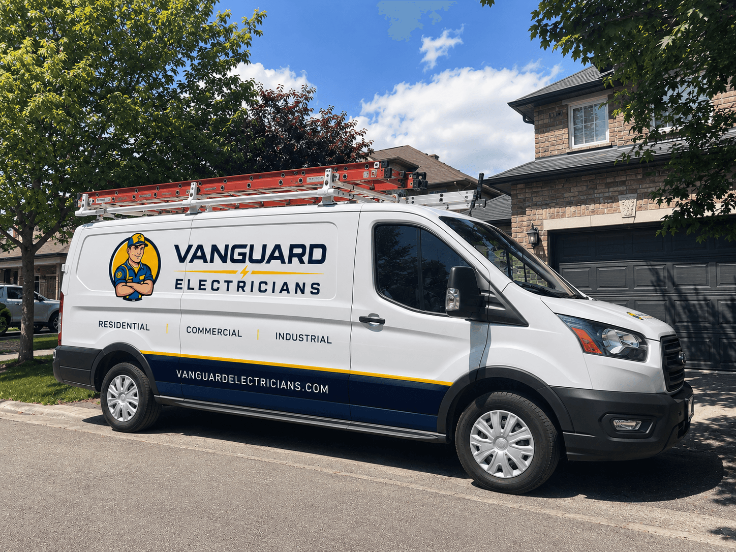 Vanguard Electricians branded service van